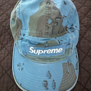 Supreme Blue and Gray Camouflage Hat